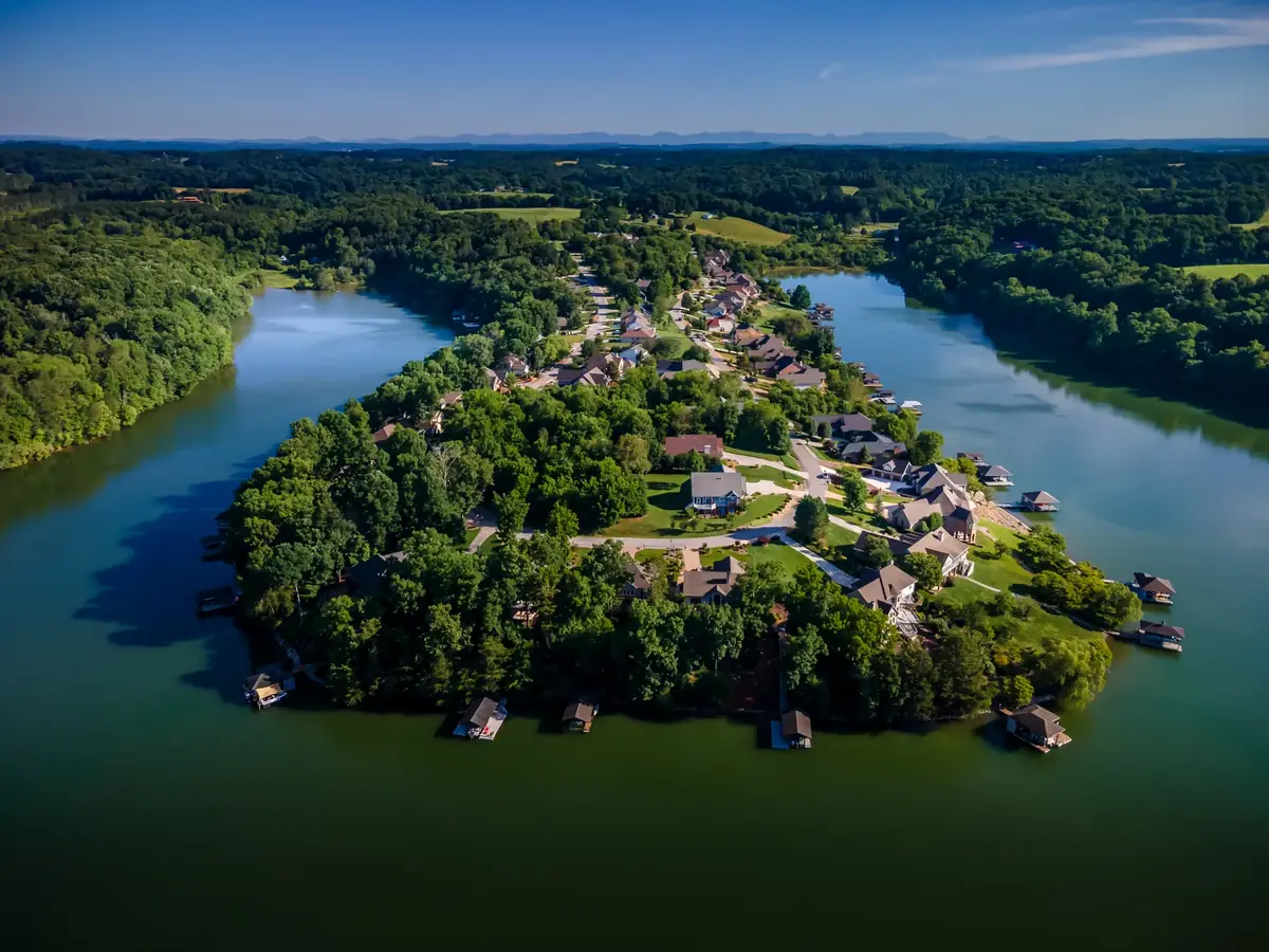 Tellico Lake landscape in East Tennessee